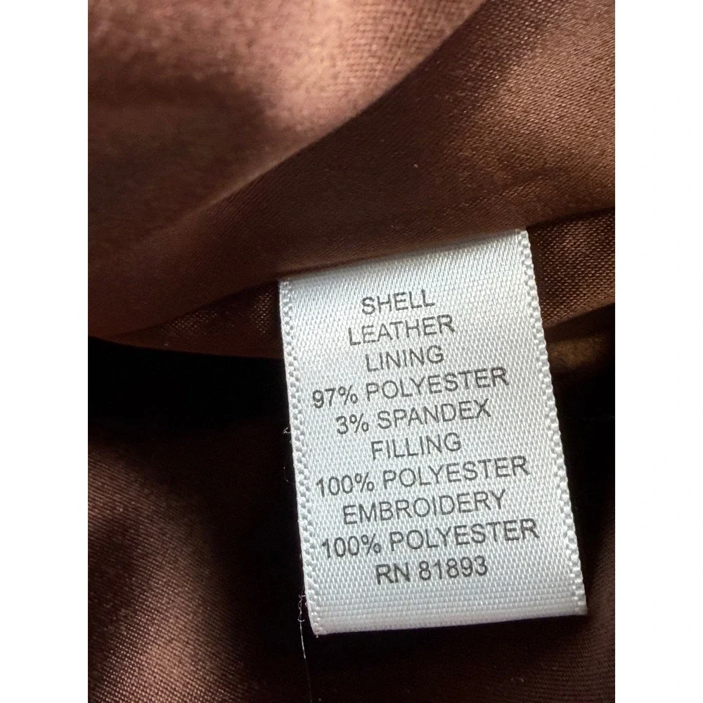 Isaac Mizrahi Live Women's‎ Brown Suede Quilted Leather Jacket Size 12